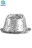 CAPPELLO PAILLETTES ARGENTO